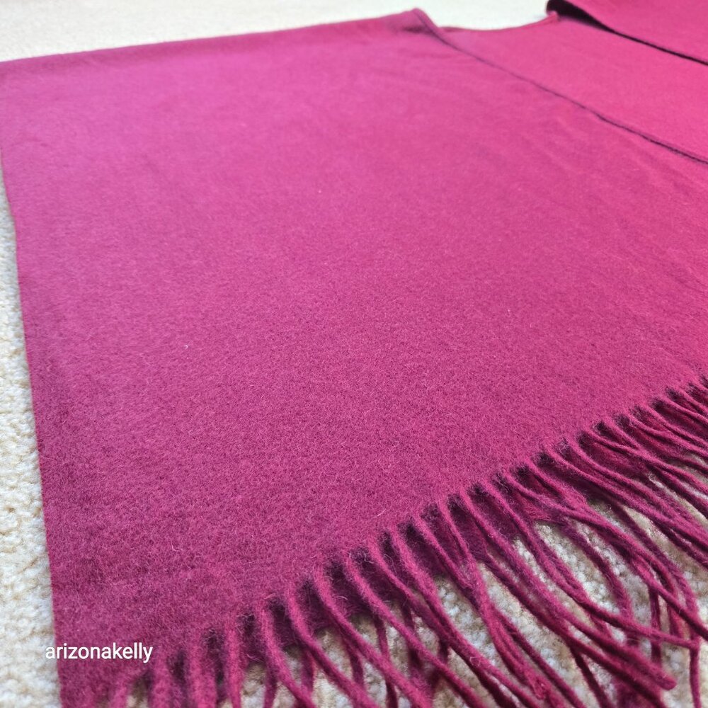 NWT Portolano Lambswool Wool Wrap Burgundy - Picture 10 of 14